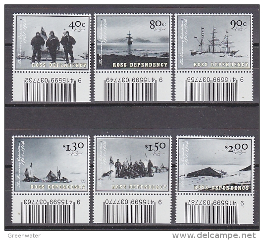 Ross Dependency 2002 The Discovery Expedition 6v (code In Margin) ** Mnh (27032A) - Ongebruikt