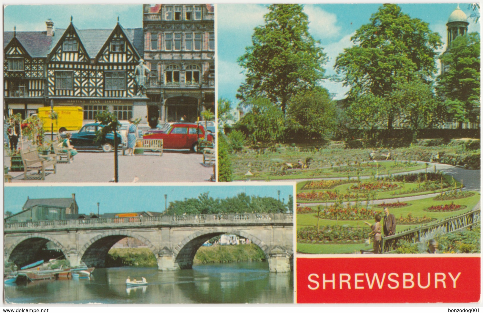 Shrewsbury, Shropshire Multiview. The Dingle, Welsh Bridge. Unposted - Shropshire