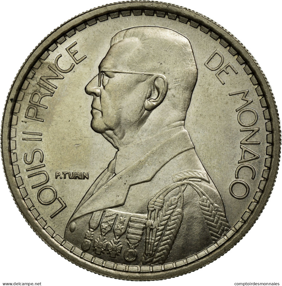 Monnaie, Monaco, 20 Francs, 1945, SUP+, Copper-nickel, KM:E20, Gadoury:MC137 - 1922-1949 Louis II.