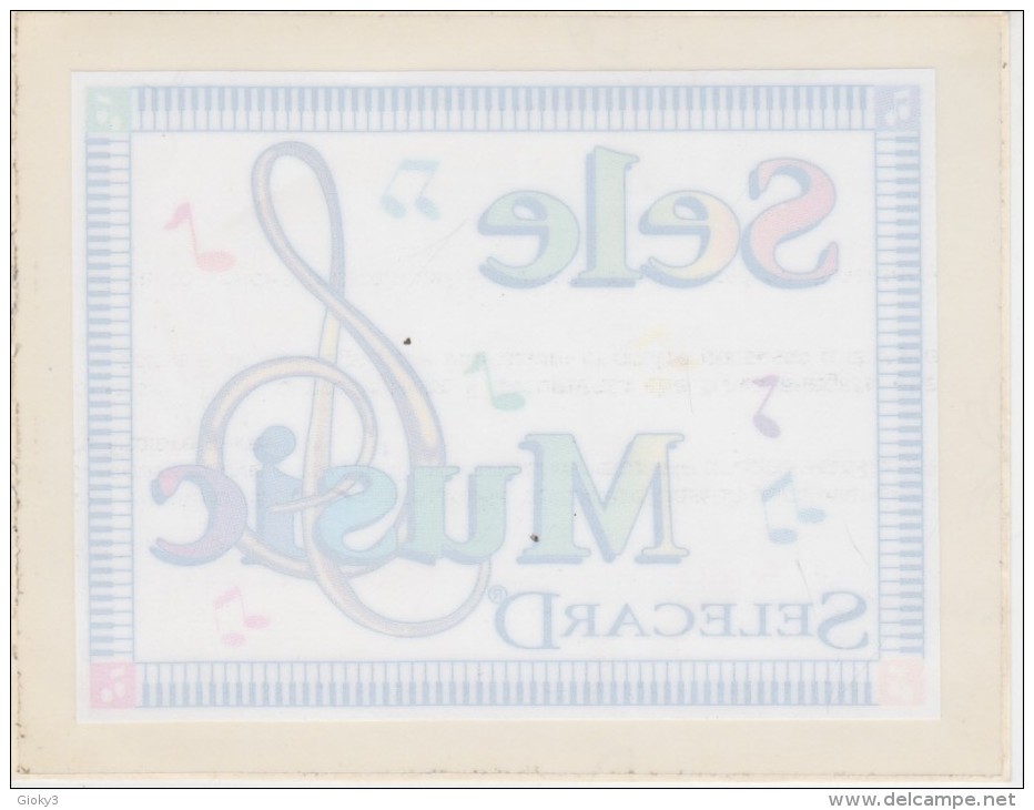 VETROFANIA ADESIVO SELECARD SELEMUSIC - Autres & Non Classés