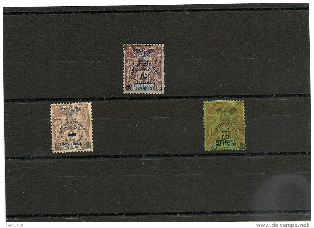 NOUVELLE CALÉDONIE Année 1903  N°Y/T : 81 Sans Gomme, 82*, 86 Sans Gomme - Unused Stamps