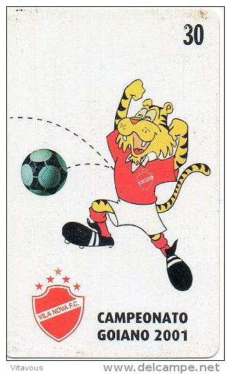 Football Soccer Sport Tigre  Jungle Animal  Télécarte  Phonecard  Karte J114 - Sport