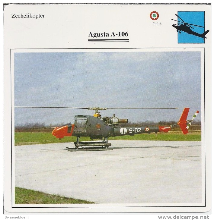 Helikopter.- Helicopter - Augusta A.106 -. Italië. 2 Scans - Hélicoptères