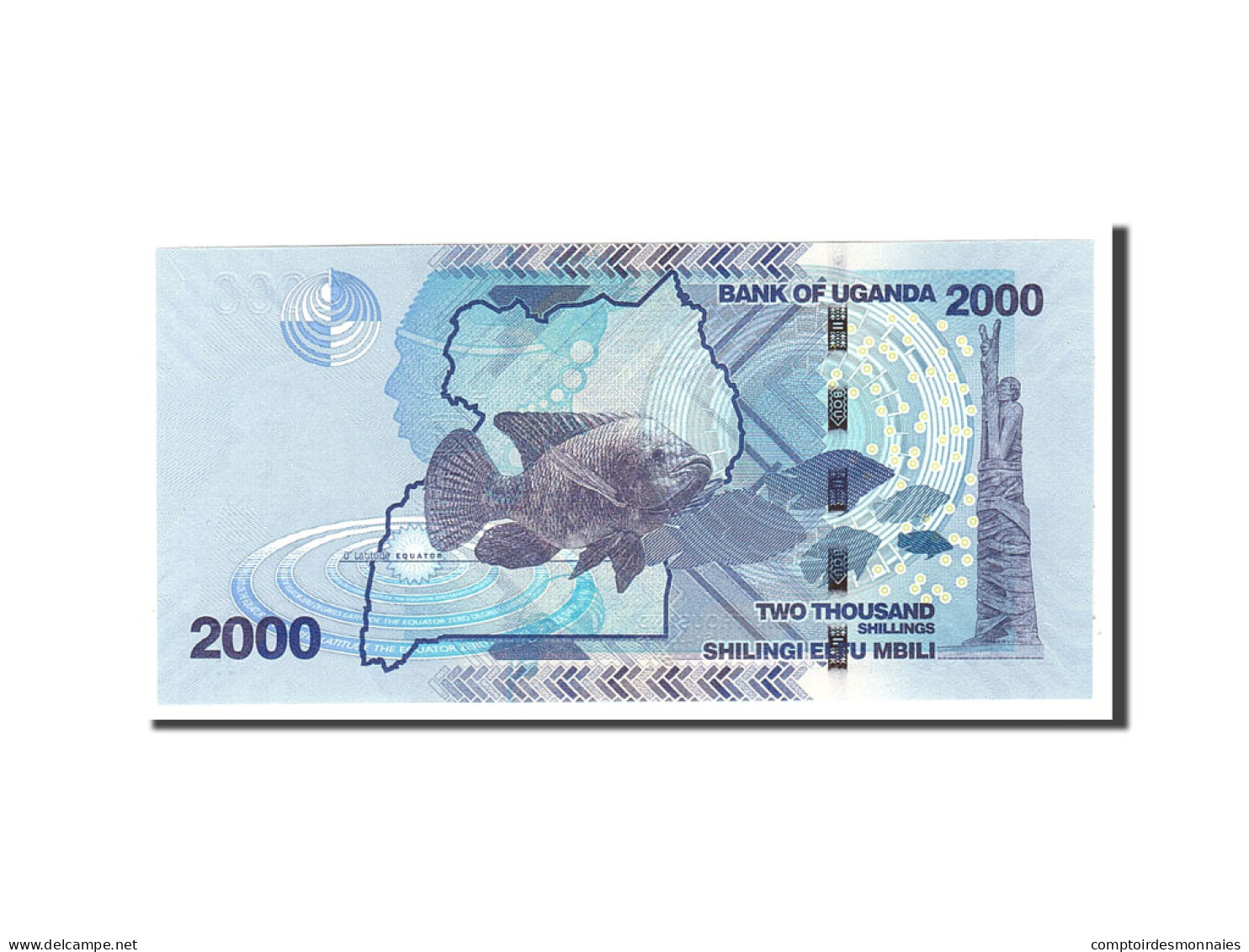 Billet, Uganda, 2000 Shillings, 2010, Undated, KM:50, NEUF - Uganda
