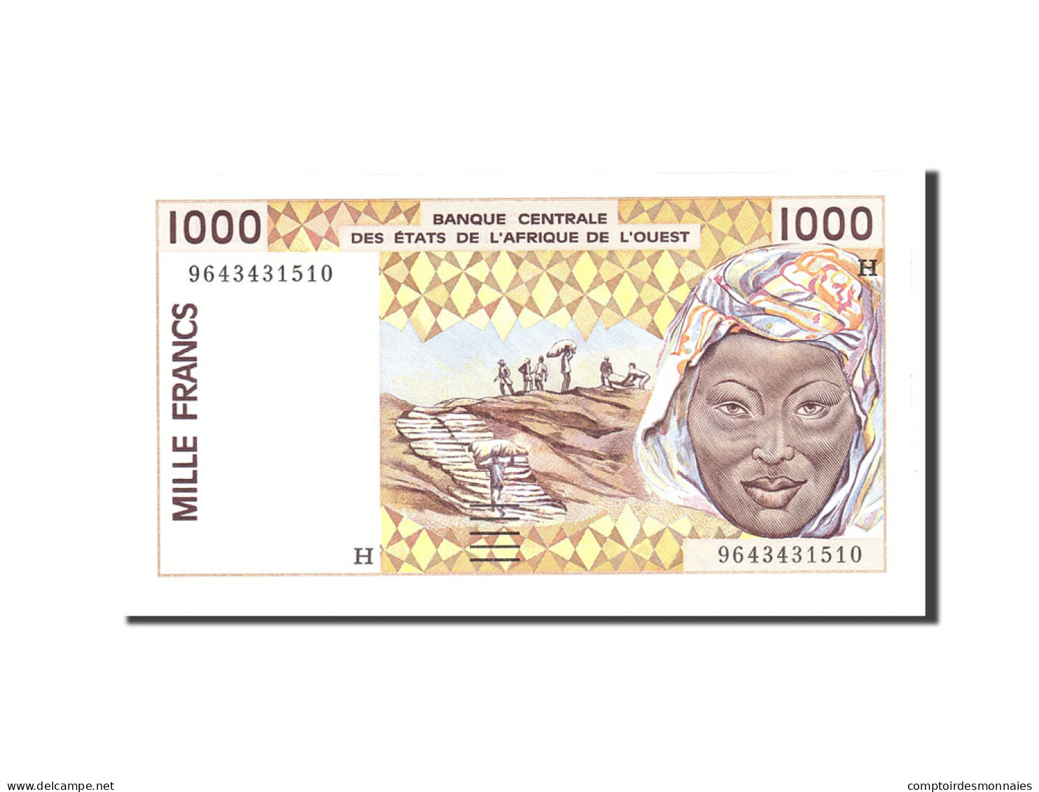 Billet, West African States, 1000 Francs, 1997, Undated, KM:911Sa, NEUF - Estados De Africa Occidental