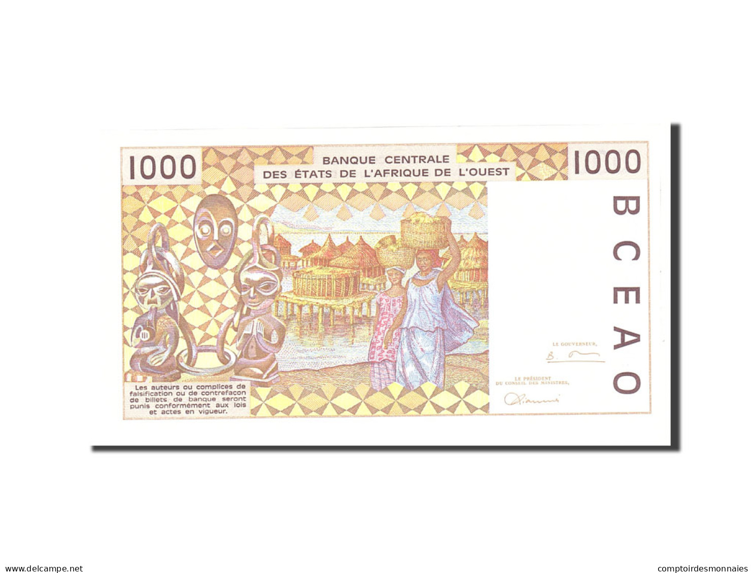 Billet, West African States, 1000 Francs, 1997, Undated, KM:911Sa, NEUF - Westafrikanischer Staaten