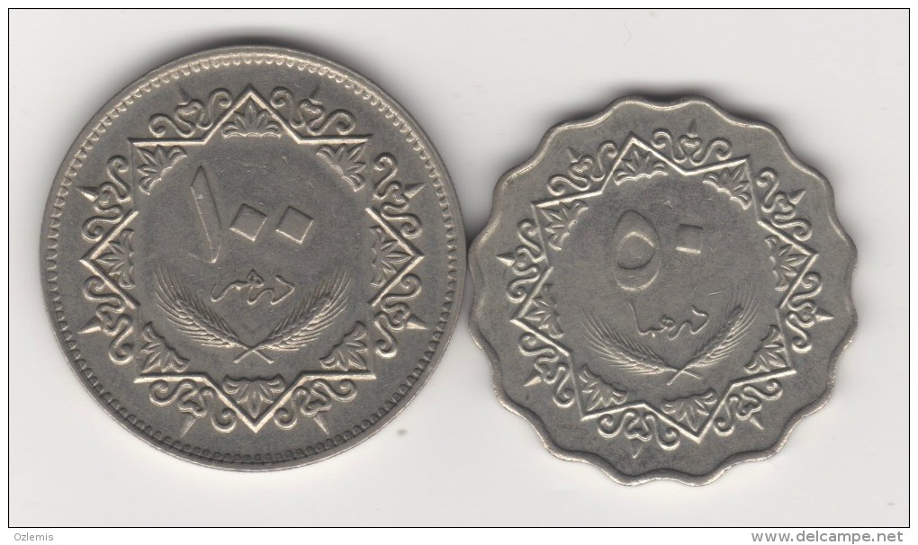 LIBYA 1979 50 AND 100 DIRHAMS -HORSE MAN !!!!!!! - Libya