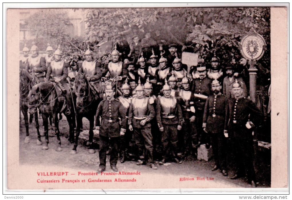 VILLERUPT - Frontière Franco-Allemande - Cuirarassiers Français Et Gendarmes Allemands - Ed. Biot Luc - Autres & Non Classés