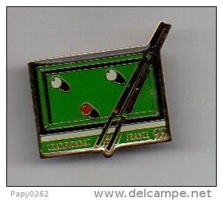 890 I ) PIN'S BILLARD - CHAMPIONAT DE FRANCE - Billiards