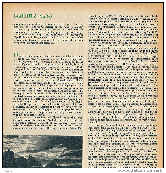 1962 : Document, BIARRITZ (6 Pages Illustrées) Port Des Pêcheurs, Plage Des Fous, Côte Des Basques, Plage... - Sin Clasificación
