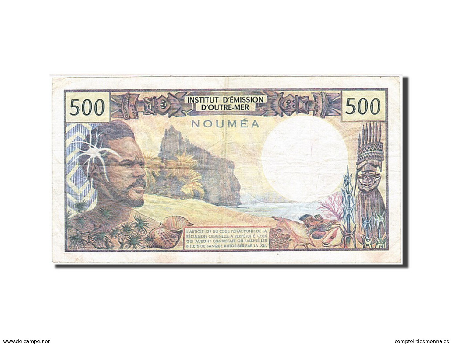 Billet, Nouvelle-Calédonie, 500 Francs, 1969, Undated (1969-1992), KM:60d, TTB - Nouméa (Neukaledonien 1873-1985)