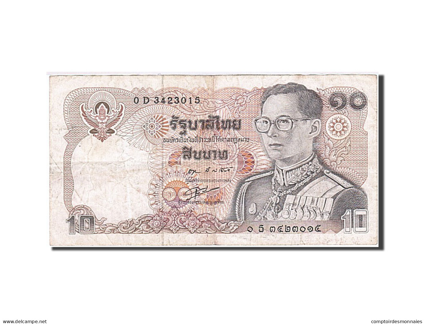 Billet, Thaïlande, 10 Baht, 1978-1981, 1980, KM:87, TB+ - Thaïlande