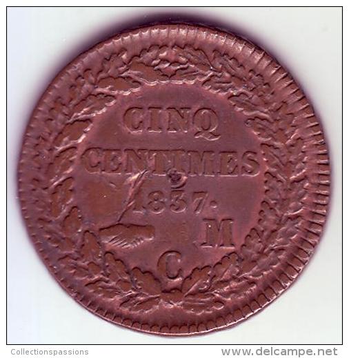 - MONACO - Honoré V Prince De Monaco - 5 Centimes 1837 MC - - Charles III.