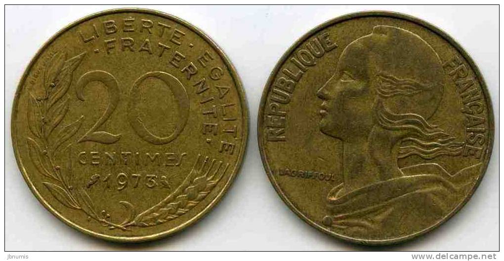 France 20 Centimes 1973 GAD 332 KM 930 - 20 Centimes