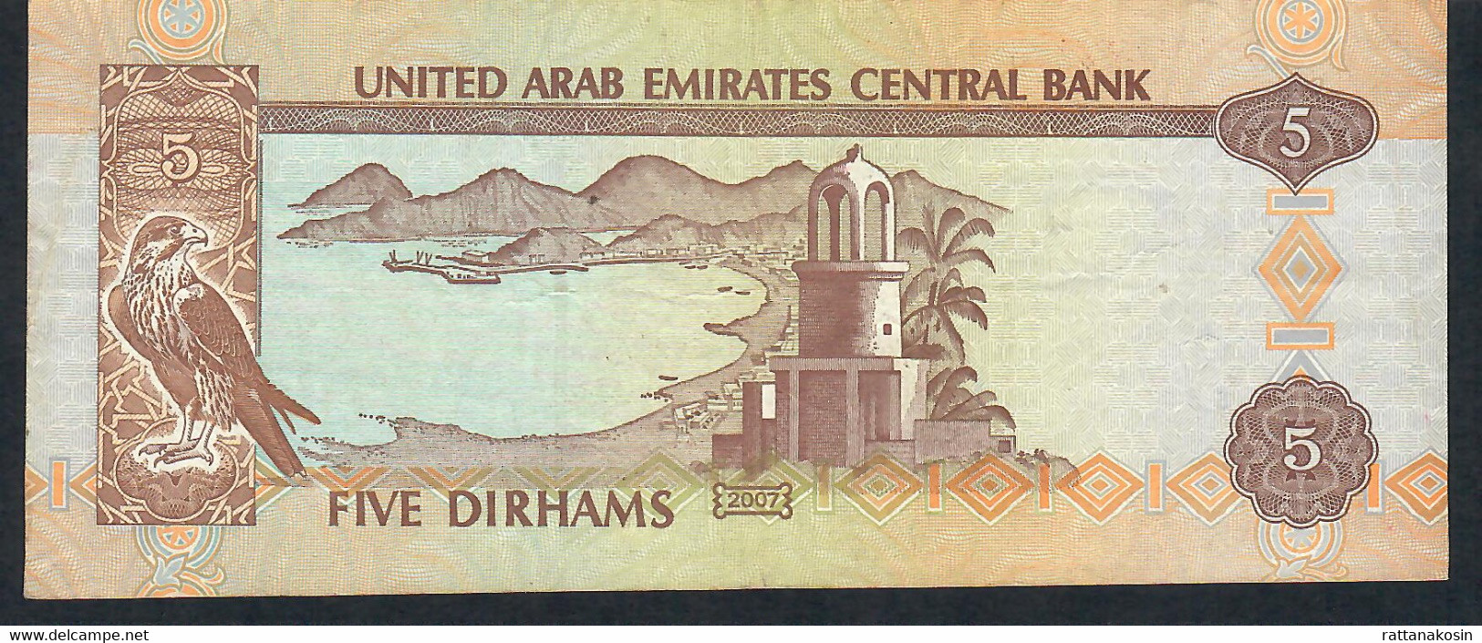 U.A.E.   P19d   5   DIRHAMS   2007  AVF - Emirats Arabes Unis