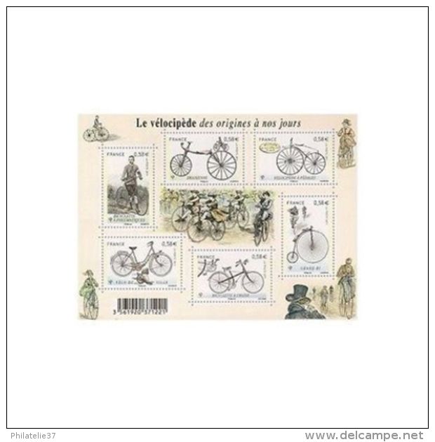 France Feuillet N°4555 Le Vélocipède Des Origines à Nos Jours - Other & Unclassified