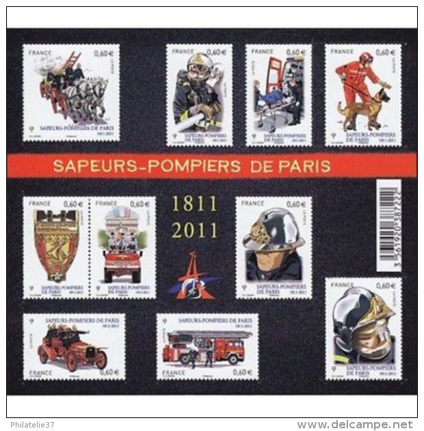 France Feuillet N°4582 Bicentenaire De La Brigade Des Sapeurs-pompiers De Paris - Other & Unclassified