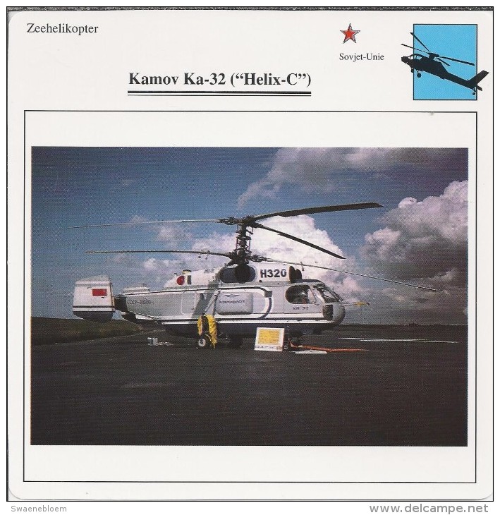 Helikopter.- Helicopter - Kamov Ka-32 - Helix-C - U.S.S,R,. Sovjet-Unie. 2 Scans - Helikopters