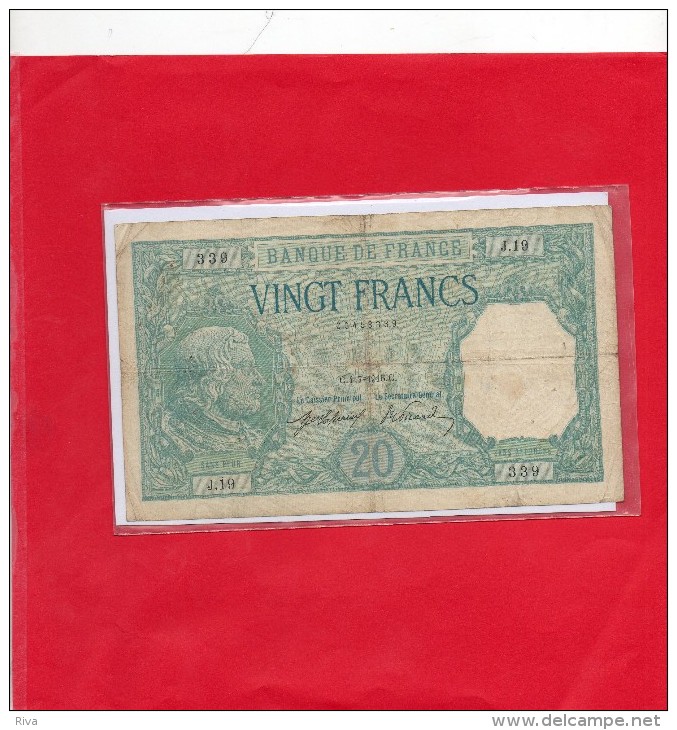 Billet De 20 Francs BAYARD  ( C4=7=1916) N° 339J19  2 Scan A Voir - 20 F 1916-1919 ''Bayard''