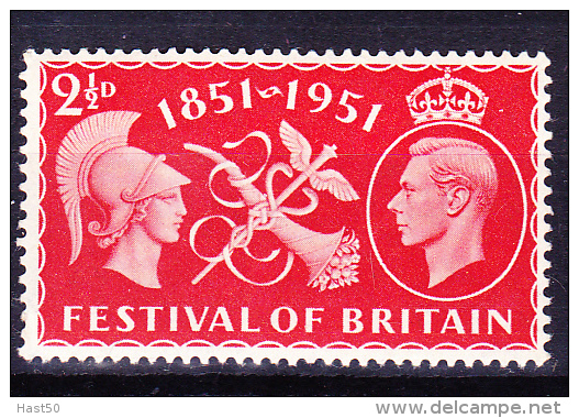 Großbritannien Great Britain Grande-Bretagne - 100 Jahre EXPO (Mi.Nr. 255) 1951 - Postfrisch MNH - Unused Stamps