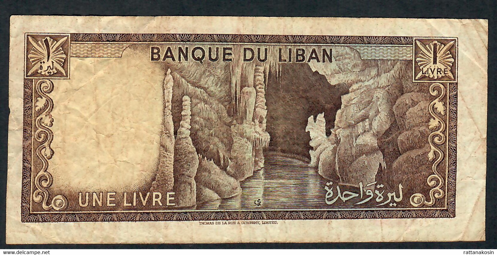 LEBANON  P61c  1  LIVRE   1980   FINE - Lebanon