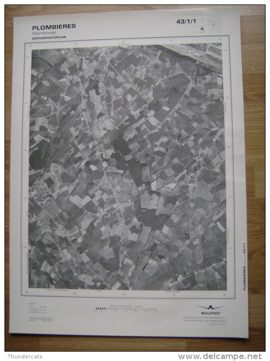 GRAND PHOTO VUE AERIENNE 66 Cm X 48 Cm De 1979   PLOMBIERES HOMBOURG - Cartes Topographiques