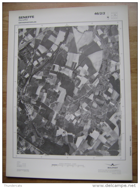 GRAND PHOTO VUE AERIENNE 66 Cm X 48 Cm De 1979  SENEFFE SENEFFE - Cartes Topographiques