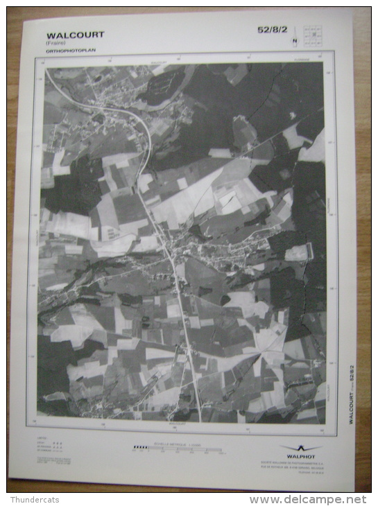 GRAND PHOTO VUE AERIENNE 66 Cm X 48 Cm De 1985  WALCOURT FRAIRE - Cartes Topographiques