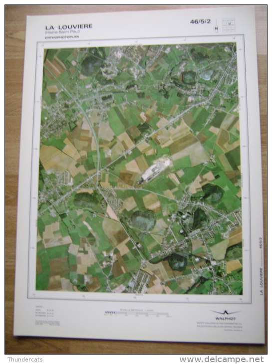 GRAND PHOTO VUE AERIENNE 66 Cm X 48 Cm De 1979  LA LOUVIERE HAINE SAINT PAUL - Cartes Topographiques