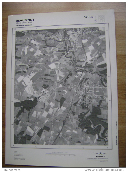 GRAND PHOTO VUE AERIENNE 66 Cm X 48 Cm De 1985 BEAUMONT SOLRE SAINT GERY - Cartes Topographiques