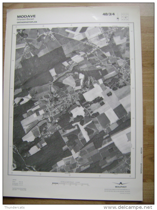 GRAND PHOTO VUE AERIENNE 66 Cm X 48 Cm De 1979  MODAVE VIERSET BARSE - Cartes Topographiques