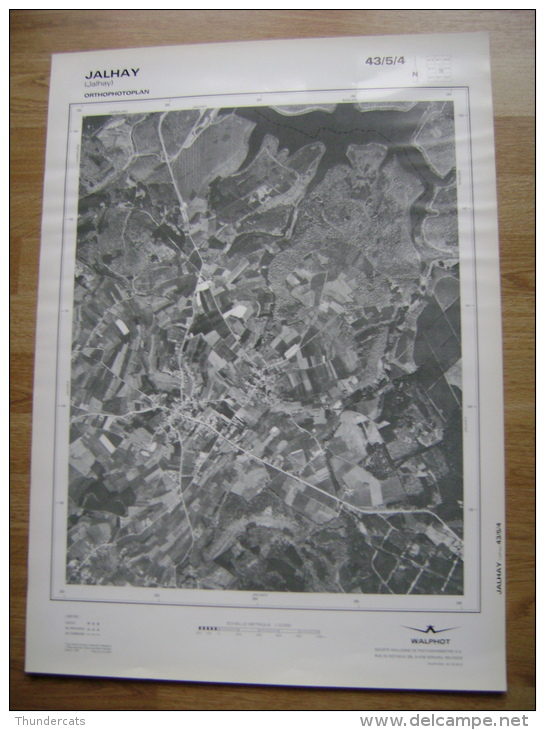 GRAND PHOTO VUE AERIENNE 66 Cm X 48 Cm De 1981 JALHAY JALHAY - Cartes Topographiques