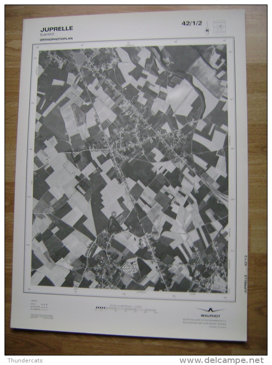 GRAND PHOTO VUE AERIENNE 66 Cm X 48 Cm De 1979  JUPRELLE LANTIN - Cartes Topographiques