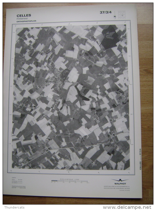 GRAND PHOTO VUE AERIENNE 66 Cm X 48 Cm De 1979 CELLES VELAINES - Cartes Topographiques