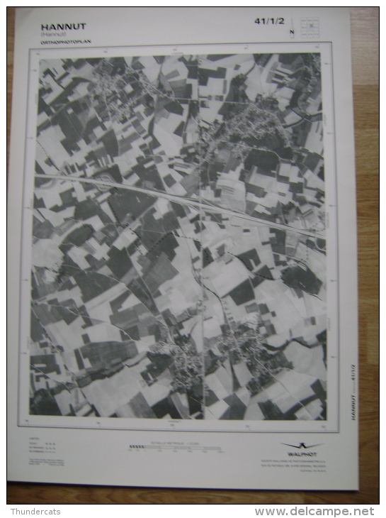 GRAND PHOTO VUE AERIENNE 66 Cm X 48 Cm De 1979  HANNUT HANNUT - Cartes Topographiques