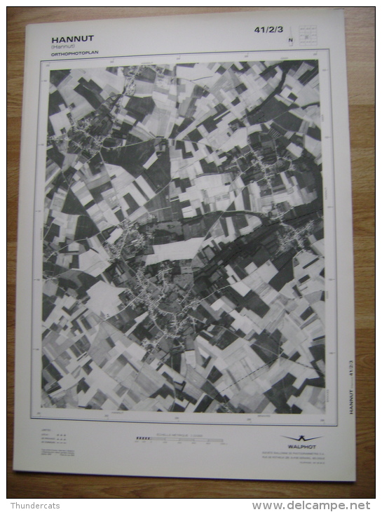 GRAND PHOTO VUE AERIENNE 66 Cm X 48 Cm De 1979  HANNUT HANNUT - Topographical Maps