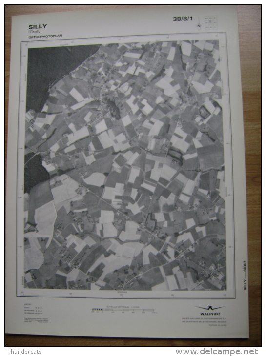 GRAND PHOTO VUE AERIENNE 66 Cm X 48 Cm De 1979 SILLY GRATY - Cartes Topographiques