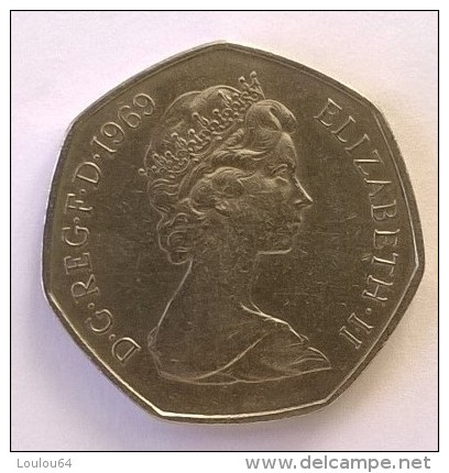 Monnaie - Grande-Bretagne - 50 Pence 1969 - - Andere & Zonder Classificatie