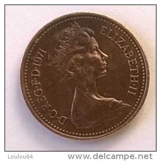 Monnaie - Grande-Bretagne - 1 Penny 1971 - - 1 Penny & 1 New Penny