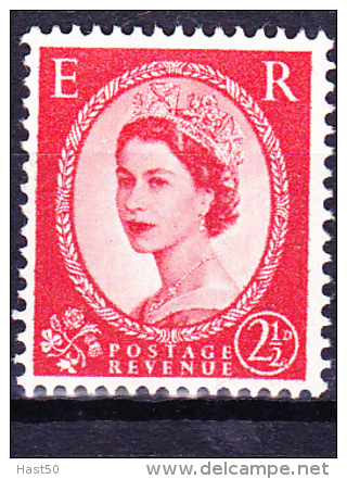 Großbritannien Great Britain Grande-Bretagne - Königin Elizabeth II. (Mi.Nr. 322y) 1958 - Postfrisch MNH - Unused Stamps