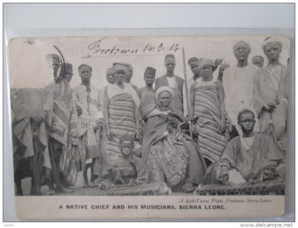 SIERRA LEONE  . A NATIVE CHIEF AND HIS MUSICANS - Sierra Leona