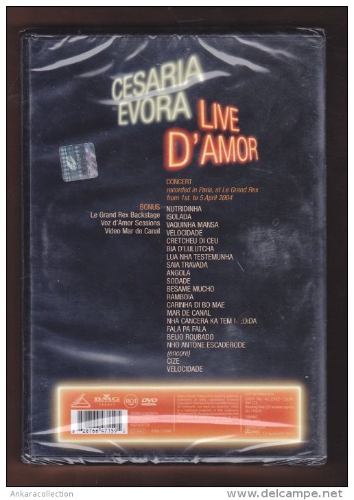 AC - CESARIA EVORA LIVE D'AMOR CONCERT BRAND NEW PAL DVD - Conciertos Y Música