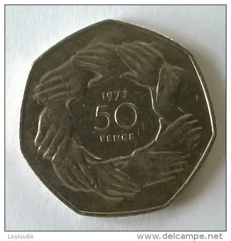 Monnaie - Grande-Bretagne - 50 Pence 1973 - - 50 Pence