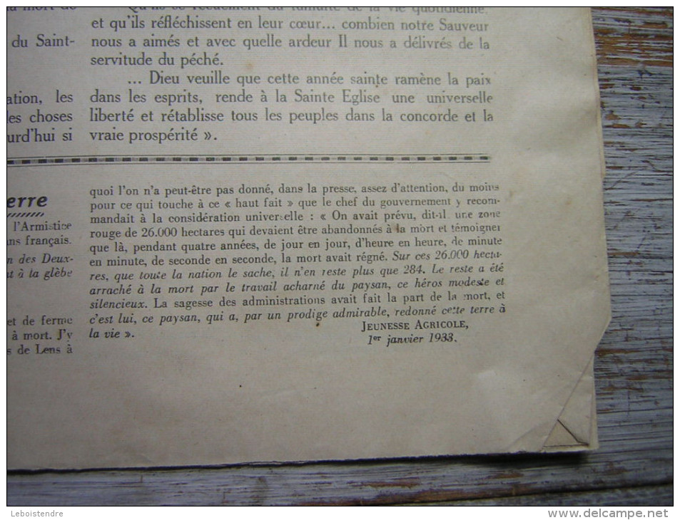 MARS 1936  MENSUEL N° 3  S´UNIR SE CONNAITRE S´APPRECIER S´ENTRAIDER S´AIMER BULLETIN DES SECTIONS RURALES ET AGRICOLES - Autres & Non Classés