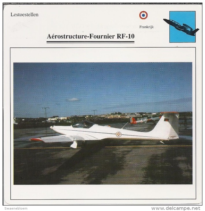 Vliegtuigen.- Lesvliegtuig. Lestoestel. Aerostructure-Fournier RF-10 -. 2 Scans - Andere & Zonder Classificatie