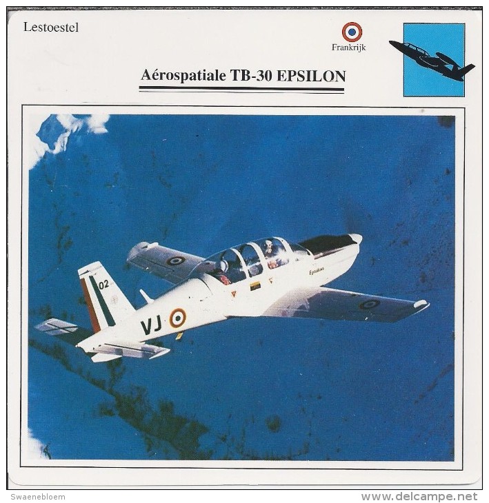 Vliegtuigen.- Lesvliegtuig. Lestoestel. Aerospatiale TB-30 - EPSILON - 2 Scans - Andere & Zonder Classificatie