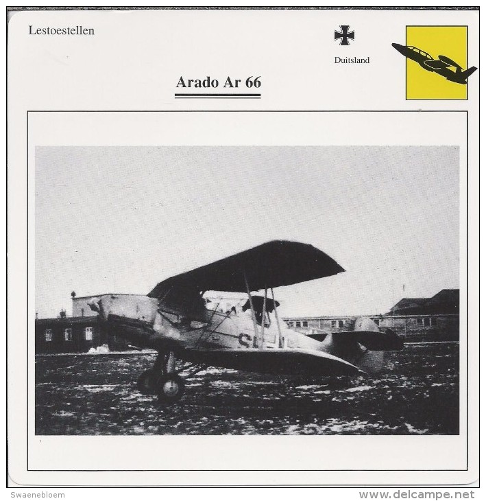 Vliegtuigen.- Lesvliegtuig. Lestoestel. Arado Ar 66 - 2 Scans - Andere & Zonder Classificatie