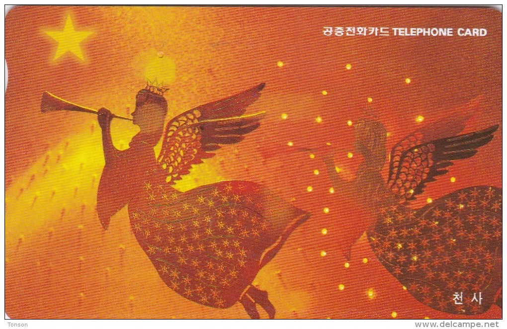 Korea, MO9911144, New Year Card&#9313;:Angel, Christmas, 2 Scans. - Corée Du Sud