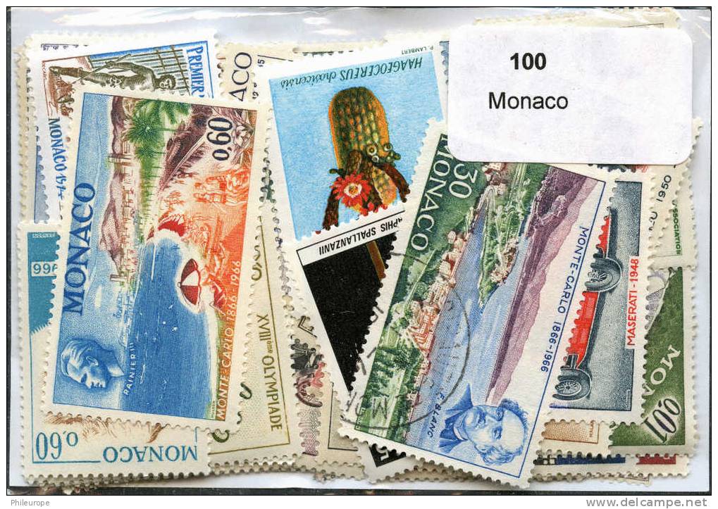 100 Timbres Thème Monaco - Collections, Lots & Séries