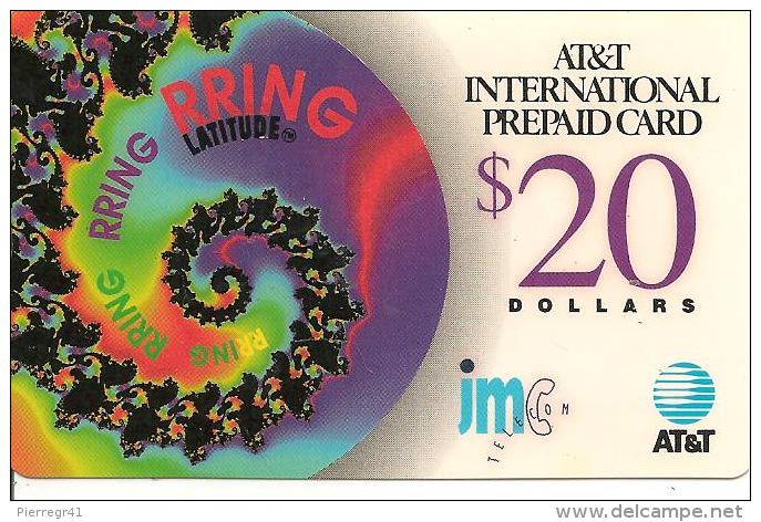 CARTE* PREPAYEE-USA-20$-1998-AT&T-RRING LATITUDE-GRATTE-Plastic Fin-T BE-RARE - AT&T